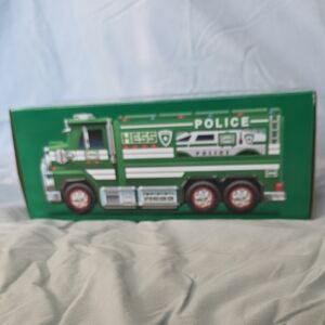 Green Police Toy Truck